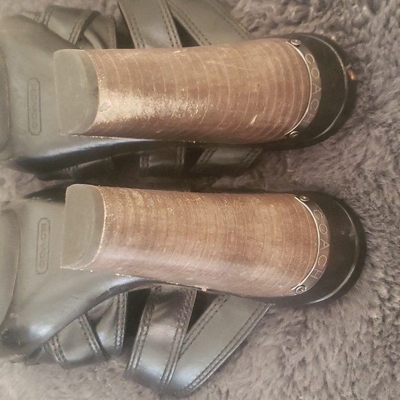 COACH Paddy sandal 👡 platform heels good used condition size 9 1/2 - Picture 7 of 9